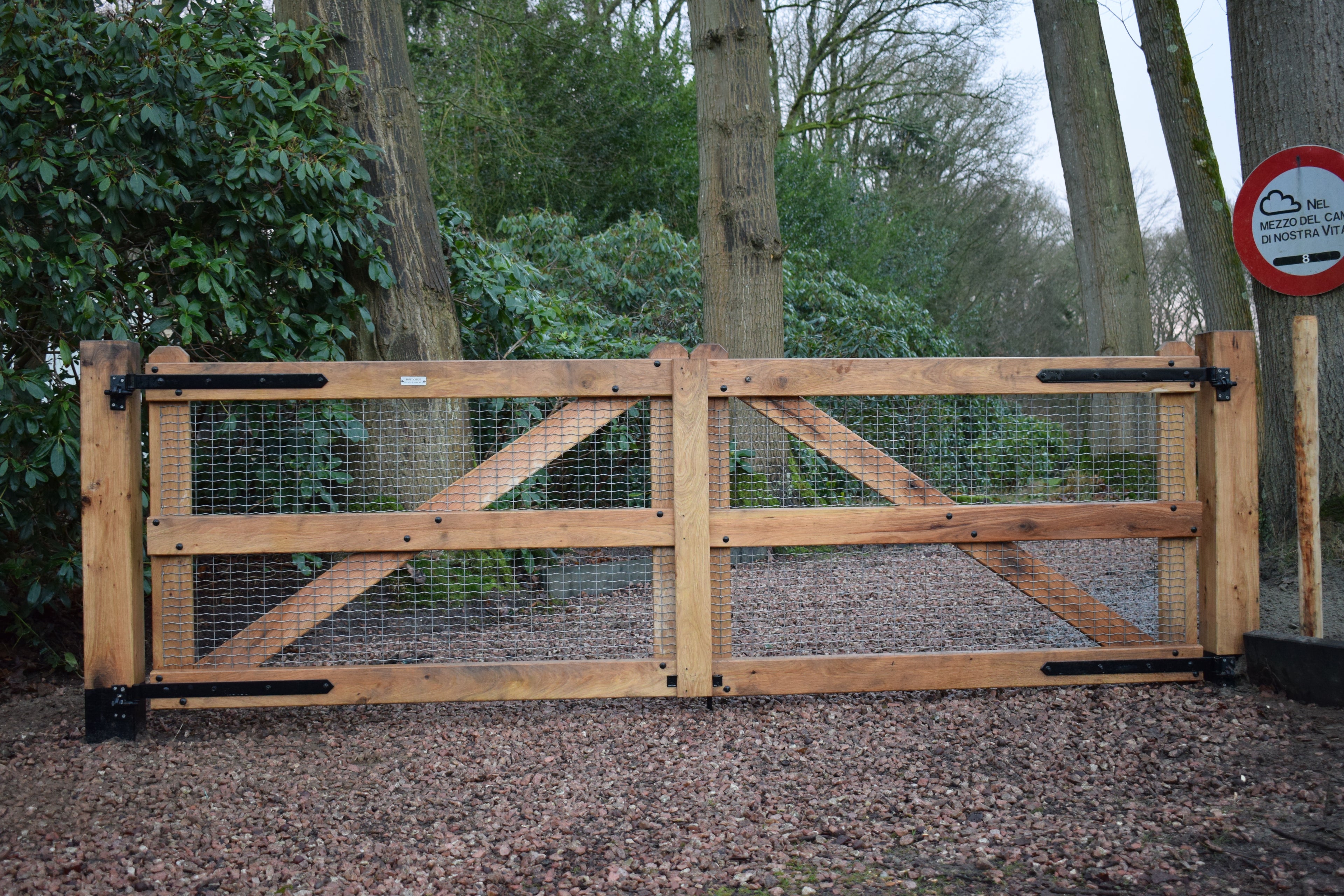 Eiken landelijke dubbele poort