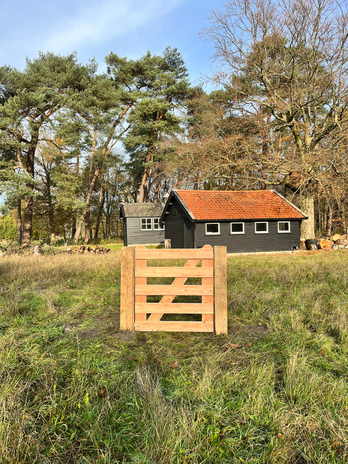 Douglas robuust looppoort, horizontale planken landelijke stijl
